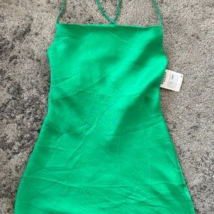 Zara Green Slip Mini Dress